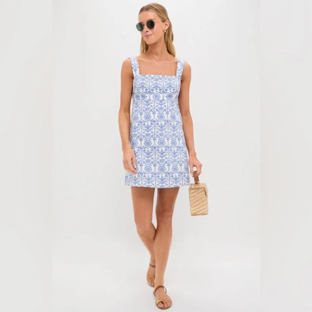 HYACINTH HOUSE
Blue & White Volos Mini Dress - Picture 2 of 12